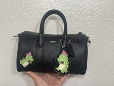 Bolso Coach Brain Dead Brújula 25 Nuevo con Etiquetas con Darby Dino y Dije CES54 Negro