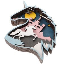 Estatuilla de escultura de animales lindos decoraciones de madera decorativas 3D para el hogar