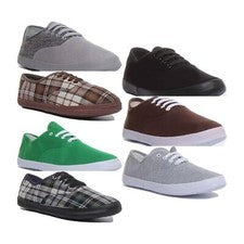 Zapatillas deportivas unisex con cordones de lona de corte bajo en varios colores talla UK 2-13