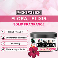 Bálsamo Perfume Elixir Floral - Aroma Sólido Amigable para Viajar con Notas Botánicas