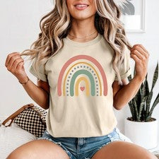 Camiseta Boho Arco Iris Para Mujer Arte Arco Iris Estilo Boho Regalo de Cumpleaños Para Ella