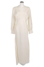 Maisonêtre Damen Kleid Gr. 38 (M) Creme Viskose A-Linie Maxikleid Dress