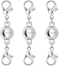 Cierre de collar magnético de plata de ley 925, diseño de doble langosta, joyería Maki