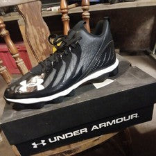 Botines de fútbol Under Armour para hombre talla 13 Spotlight negros 3022774-001