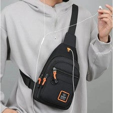 Bandolera para hombre Bolso bandolera Bolso antirrobo con bloqueo de pecho