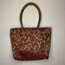 Past Times De Colección Tela Floral Tapiz Alfombra Rojo Multi Grande Bolso de Mano y Bolsa