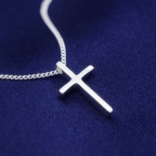 Collar Colgante Cruz Plata Esterlina 925 Mujeres Hombres Niñas Joyería Regalo Reino Unido