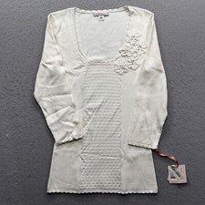 Vestido para mujer Intuitions blanco mediano diseño floral sutil nuevo con etiquetas