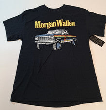 2XLARGE Morgan Wallen Gráfico Camiseta Carbón Estilo Clásico