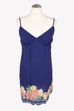 Maaji Damen Kleid Gr. 38 (M) Blau NEU Viskose Kleid Trägerkleid Dress Minikleid