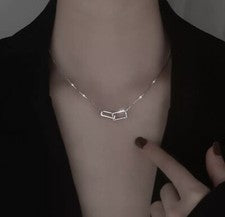 Collar de circonita cúbica enchapado en oro plata joyería de moda para mujer TK19-8