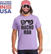 Camiseta Macho Man WWE VINTAGE Estilo Randy Savage Púrpura Camiseta
