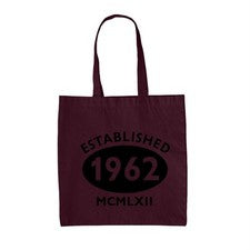 Establecido 1962 Números Romanos - Lienzo Bolsa - Cumpleaños 62nd 62 Regalo