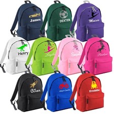 Mochila Personalizada Niños Niños Niñas Diseños Cualquier Nombre Bolso Escolar PE Mochila