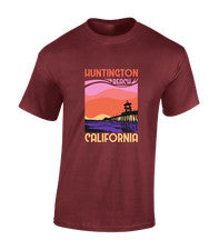 CAMISETA HUNTINGTON BEACH PARA HOMBRE FRESCA VERANO DISEÑO INFORMAL VACACIONES MODA FRESCA