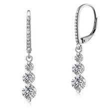 Ohrhänger mit Zirkonia Steine- 925er Sterling Silber- Deutsche Herstellung-- 2