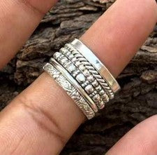 Juego de 6 anillos apilables de plata esterlina juego de anillos de regalo apilables de plata esterlina