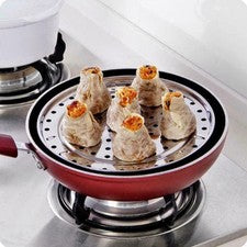 Soporte de cocina al vapor utensilios de cocina 18-30 cm plata soporte de accesorios