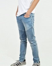 Nuevos Pantalones de mezclilla elásticos de motociclista para hombre Pantalones ajustados Diseñador Moda Jeans