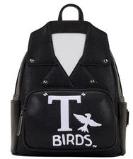 Loungefly Grease T Birds Chaqueta de Cuero Sintético Juegos con disfraces Thunderbirds Mochila Nueva con Etiquetas