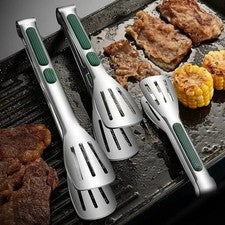 Pinzas de acero inoxidable - Utensilios de cocina antideslizantes - Clip para ensalada de carne