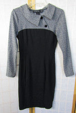 Nuevo con etiquetas Vestido Homeyee Algodón/Spandex Negro Manga Espiga Para Mujer Talla 4