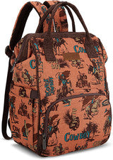 Mochila para mujer Wrangler tejida azteca para portátiles y uso informal