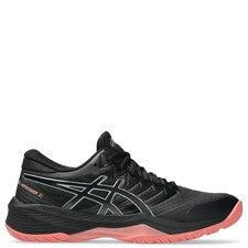 Asics GEL Netburner 21 D Wide Fit Womens Netball Shoes Black/Gravel SAVE $$$