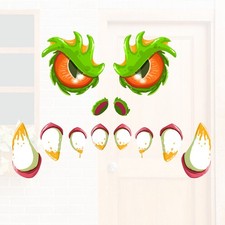 Pegatinas de pared de 1 pieza para puerta pared hogar (color surtido) decoración de ventanas faciales