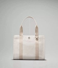 Bolso de Mano Lululemon 🤍 10L Mojave Bronceado y Marfil Claro Dos Tonos Lona GRANDE 10 L