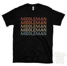CAMISETA ESTILO RETRO REPETIDA INTERMEDIARIO para hombre y mujer novedad genial nombre regalo