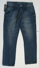 KAALU EURO Para hombres Azul Jeans Moda Denim Regular Cremalleras Cónicas 32 X 30 32/30