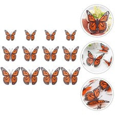 12 piezas pegatinas de pared de mariposas de papel 3D calcomanías extraíbles para decoración del hogar