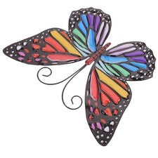 Escultura decorativa de mariposas de hierro de pared decoración del hogar
