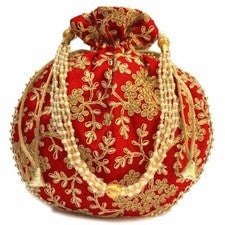 Bolso De Mano Tradicional Étnico De Seda Potli Batwa Para Mujeres Y Niñas