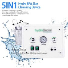 Máquina hidra de dermoabrasión de agua hidráulica 5 en 1 limpieza profunda cuidado de la piel belleza facial