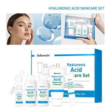 Juego de cuidado de la piel con ácido hialurónico Lakerain - Kit de cuidado facial hidratante e hidratante