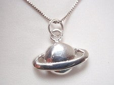 Colgante Planeta Saturno Plata de Ley 925 Pequeño