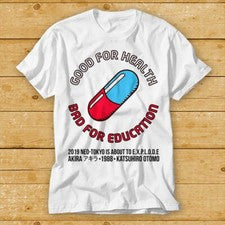 Camiseta manga anime japonés Akira Neo Tokyo Good Health Bad for Education 1966