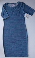 Nuevo con etiquetas Vestido para mujer Lularoe Julia verde-púrpura diseño geométrico talla S