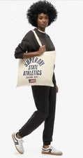 Superdry Bolso Tote Natural Brown/Richest Navy H 43cm W 52cm Correa Altura 27cm