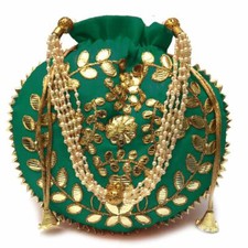 Bolso De Mano Étnico Indio De Seda Potli Batwa Para Mujeres Y Niñas