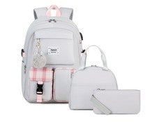Mujeres Moda Viaje Mochila Conjunto Amplio Laptop Mochila Conjunto Informal Mochila para...