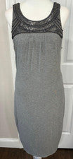 Vestido Mossimo Para Mujer Gris Midi Funda Elastizada Adornado Llavero Forrado XXL NUEVO