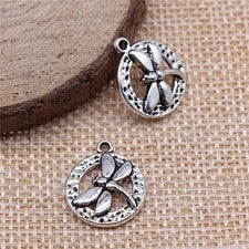 15/40 PIEZAS Antiguo Dije Libélula Tono Plata Colgante, Dije Joyería Insectos XCS88