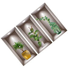 3 piezas calcomanías creativas para decoración de pared de dormitorio calcomanías para el hogar para vivir