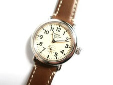 SHINOLA DETROIT The Runwell Correa de Cuero Reloj Beige 34mm
