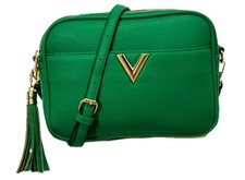 Bolso Bandolera Mujer Borla con Logo V Dorado y Doble Cremallera Cartera de Hombro Pequeña