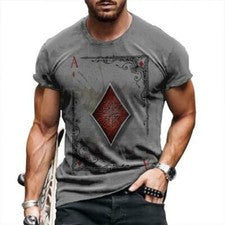 Camiseta Manga Corta Gráfico Moda Hombre Aptitud Física Casual Antiguo Suave Top