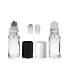 12 botellas enrollables de vidrio, botellas de perfume de viaje, rodillo de aceite esencial dram de 5 ml